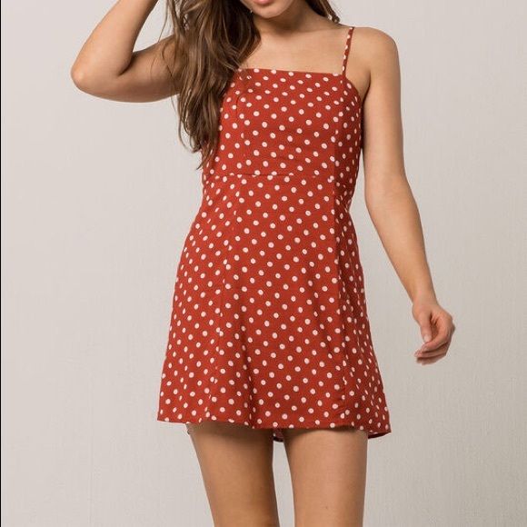 Tilly's Dresses & Skirts - Tilly’s Sky and Sparrow Polka Dot Structured Dress